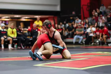 Luke Jacobs, Nathan Perry
Maryland Wrestling Red vs. Black at Xfinity Center Pavillion in College Park, MD on Thursday, Oct. 26, 2023. Samantha Osborne/ Maryland Terrapins.