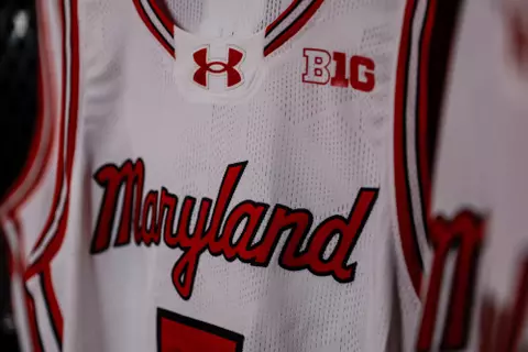 Maryland Men’s Basketball’s throwback jersey reveal at Xfinity Center in College Park, MD on Tuesday, Oct. 24, 2023.
Mackenzie Miles/Maryland Terrapins