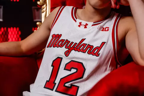 Maryland Men’s Basketball’s throwback jersey reveal at Xfinity Center in College Park, MD on Tuesday, Oct. 24, 2023.
Mackenzie Miles/Maryland Terrapins