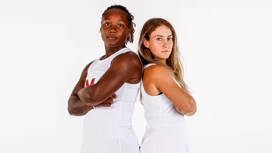 Mary Brumfield and Selma Cadar White Backdrop