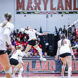 Erin Morrissey makes an attack against Ohio State