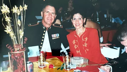 Brigadier General Christian B. Cowdrey and his wife Donna
