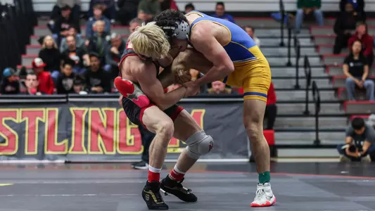 Ethen Miller wrestles vs. Pittsburgh