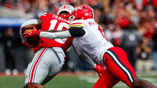 Ruben Hyppolite II makes a tackle vs. Ohio State