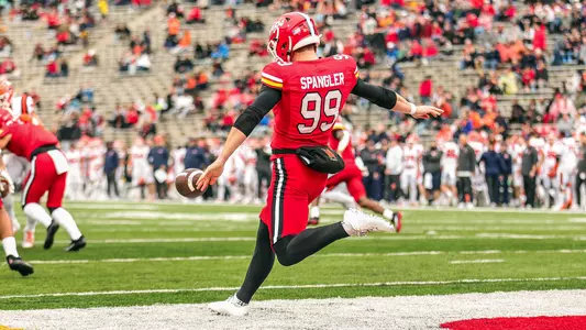 Colton Spangler punts vs. Illinois