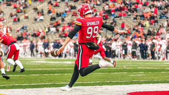 Colton Spangler punts vs. Illinois