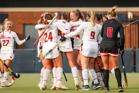 FH celebration after beating Rutgers in semifinal of B1G Tournament