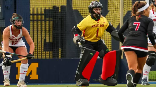 Josie Hollamon and Alyssa Klebasko against Rutgers in B1G Tournament