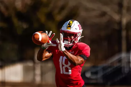 Defensive back Alex Moore (18)
Maryland Football during a pracrice at Ensworth High School in , TN on Wednesday, Dec. 27, 2023.
Brieanna Andrews/Maryland Terrapins