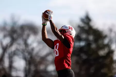 Defensive back Alex Moore (18)
Maryland Football during a pracrice at Ensworth High School in , TN on Wednesday, Dec. 27, 2023.
Brieanna Andrews/Maryland Terrapins