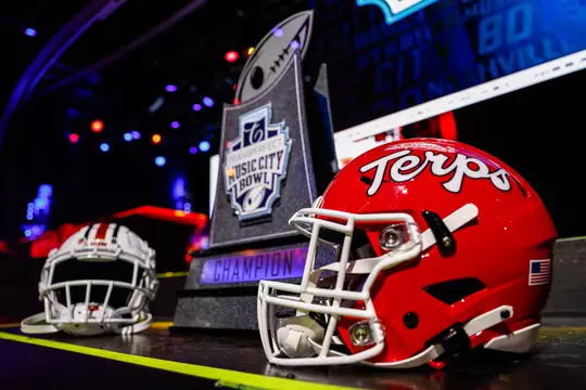 Helmet
Maryland Football at the TransPerfect Music City Bowl Welcome Party at Wildhorse Saloon in Nashville, TN on Wednesday, Dec. 27, 2023.
Brieanna Andrews/Maryland Terrapins