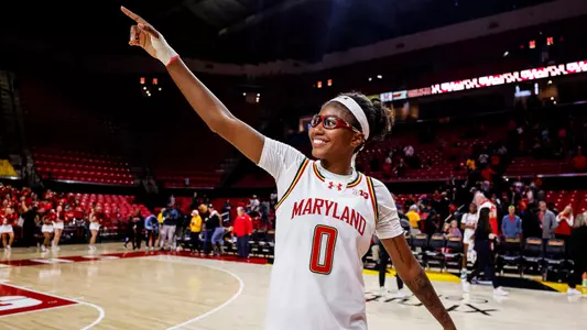 Guard Shyanne Sellers (0)
Maryland Women's Basketball vs. George Mason at Xfinity Center in College park , MD on Sunday, Dec. 3, 2023.
Chris Lyons/ Maryland Athletics