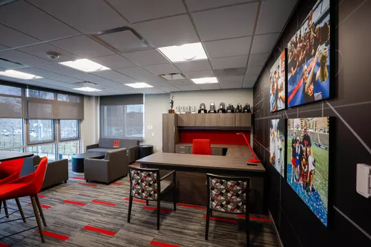 Maryland Women’s Lacrosse facility tours at the Field Hockey and Lacross Complex in College Park, MD on Thursday, Dec. 7, 2023.