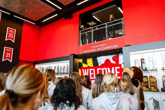 Women’s Lacrosse tours the new FieldHockey/Lacrosse Complex at Field Hockey & Women's Lacrosse Complex in College Park, MD on Friday, Dec. 8, 2023.
Brieanna Andrews/Maryland Terrapins