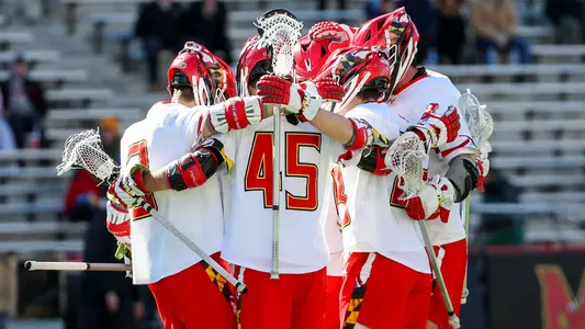 Men's Lacrosse Team Huddle