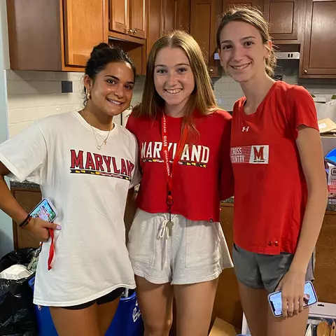 Anna Albergo with teammates