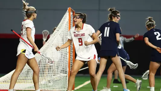 Libby May celebrates vs. Villanova