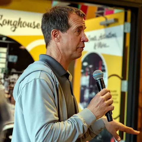 John Tillman at the Tacos with the Terps Hard Shell Collective NIL Event