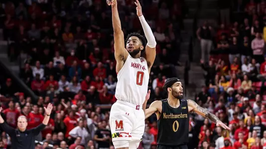 Guard Don Carey (0)
Men's Basketball vs. Northwestern at Xfinity Center in College Park, MD on Sunday, Feb. 26, 2023.
Erin Tudryn/Maryland Terrapins