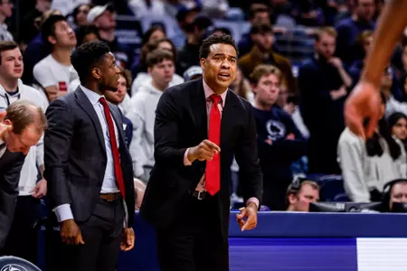 Assistant coach David Cox
Maryland Men's Basketball at Penn State at Bryce Jordan Center in State College, PA on Sunday, Mar. 5, 2023.
Chris Lyons/Maryland Terrapins