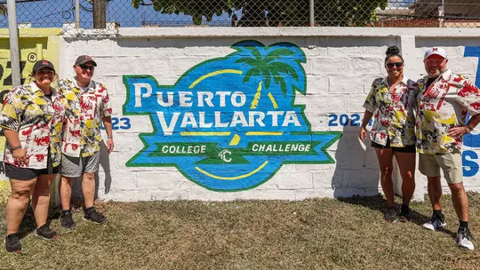 Maryland softball coaching staff in Mexico