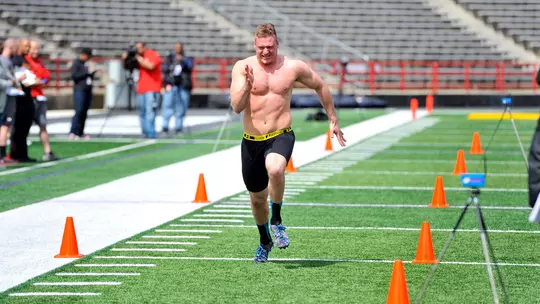 Ryan Schlothauer at Pro Day in 2014