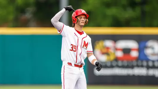 Infielder Eddie Hacopian (39)
Maryland Baseball vs. Purdue at Bob "Turtle" Smith Stadium in College Park, MD on Sunday, Apr. 23, 2023.
Chris Lyons/Maryland Terrapins