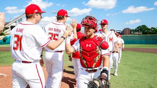 Catcher Luke Shliger (3)
Maryland Baseball vs. Purdue at Bob "Turtle" Smith Stadium in College Park, MD on Sunday, Apr. 23, 2023.
Chris Lyons/Maryland Terrapins