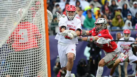 Tim Rotanz scores one of his three goals vs. Ohio State in the 2017 NCAA Championship game.