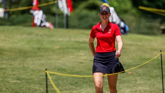 Patricie Mackova walks down the fairway at NCAA Regionals