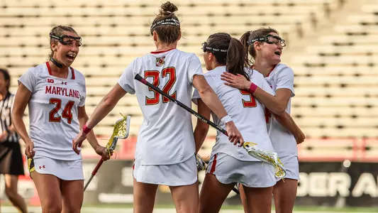 Terps Celebrate Goal vs. Ohio State