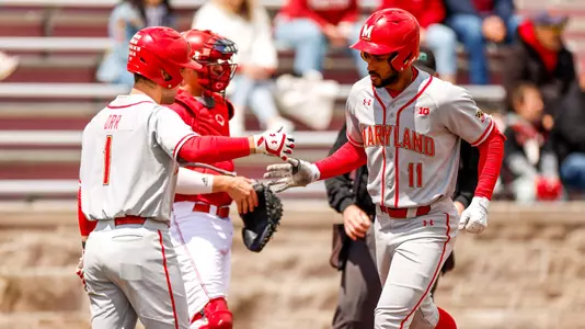 Outfielder Elijah Lambros (11)
Maryland Baseball at Indiana at Bart Kaufman Field in Bloomington, IN on Sunday, Apr. 30, 2023.
Chris Lyons/Maryland Terrapins