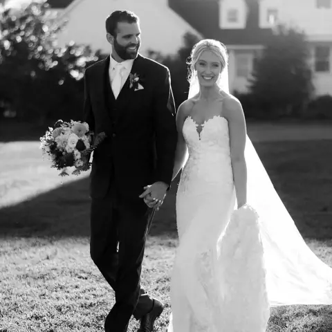 Ryan and Jordan Selmer at their wedding