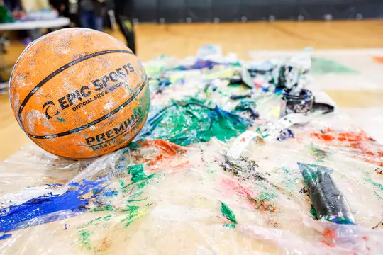 Maryland Men’s Basketball players create art with kids from Baltimore at Robert C. Marshall Recreation Center in Baltimore, MD on Saturday, May. 6, 2023.
Mackenzie Miles/Maryland Terrapins