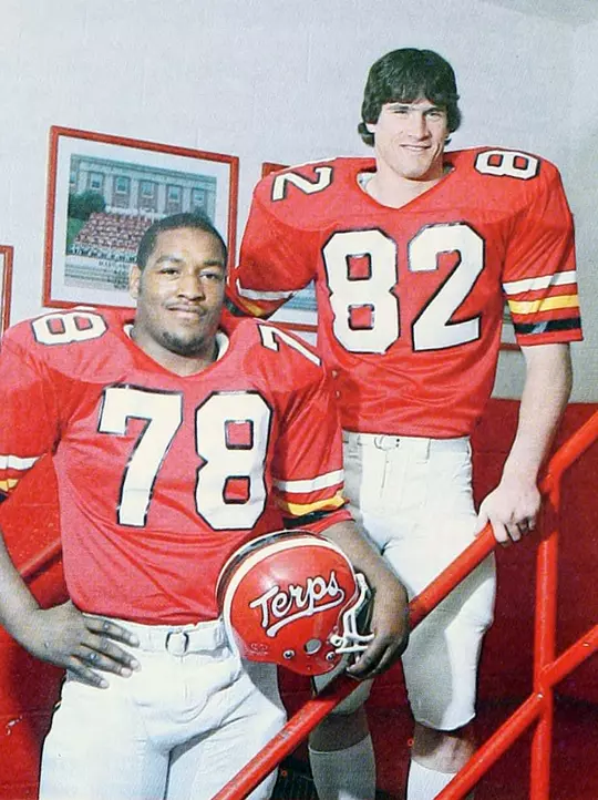 First-ever promo image of the Script Terps helmet and jerseys from the 1982 Maryland football media guide