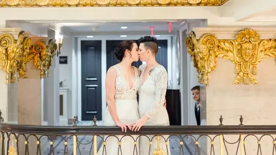Pride Belle and Danielle Malagari at their wedding