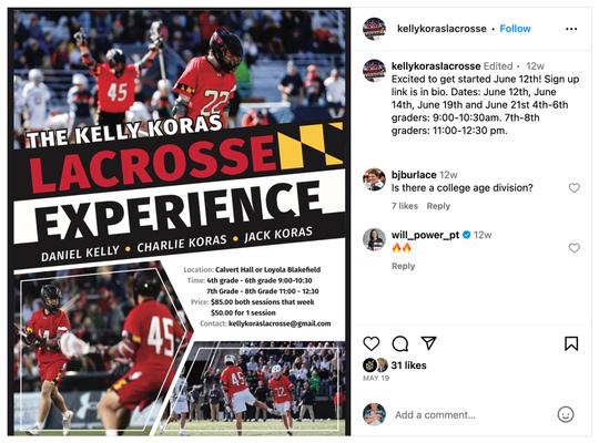 Kelly Koras Lacrosse Camps