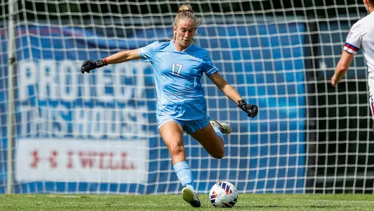 Liz Beardsley Clears Ball Against American