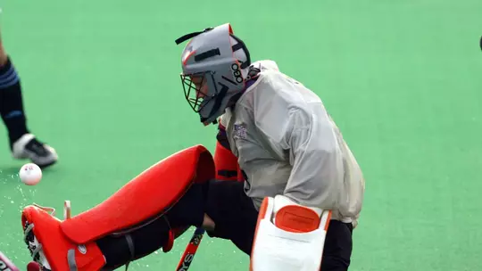 Peggy Storrar was a goalie for USA Field Hockey