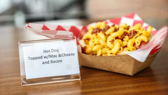 Bacon Mac & Cheese Dog