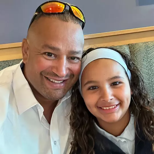 Dr. Jaime Flores with his daughter
