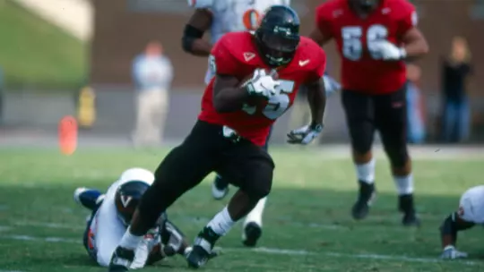 Lamont Jordan rushed for a school-record 306 yards vs. Virginia in 1999
