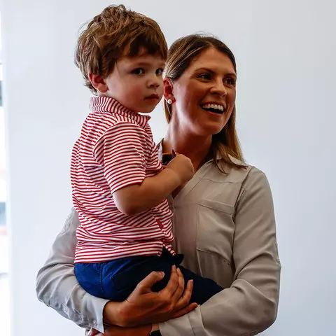 Lauren Karn with her son Mickey
