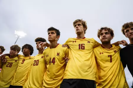 Soccer Players Before Georgetown Game