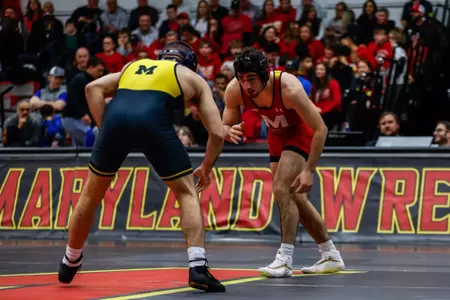 Ryan Money
Maryland Wrestling vs. Michigan at The Xfinity Center Pavilion in College Park, MD on Friday, Jan 12, 2024.
Rose Fernandes/ Maryland Terrapins