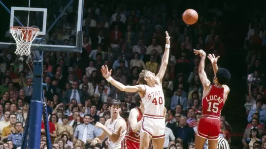 John Lucas takes a shot vs. NC State in the 1974 ACC Championship game.