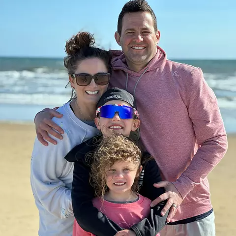 The McFarland Family at the beach