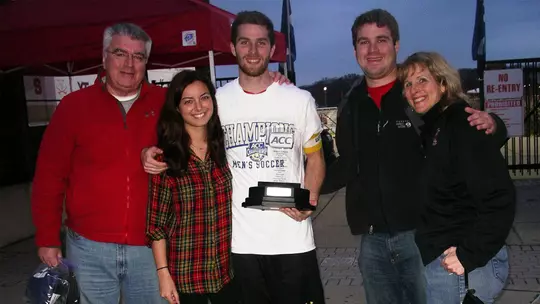 Patrick Mullins with his family at the ACC Tournament