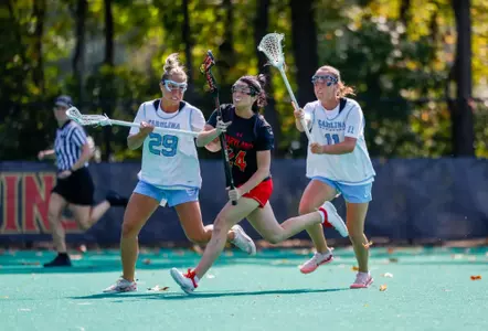 Attacker Mia Raucci (24)
Maryland Women's Lacrosse vs. UNC at the Field Hockey & Lacrosse Complex in College Park, MD on Sunday, Oct. 13, 2024. Ashley Ray/Maryland Terrapins