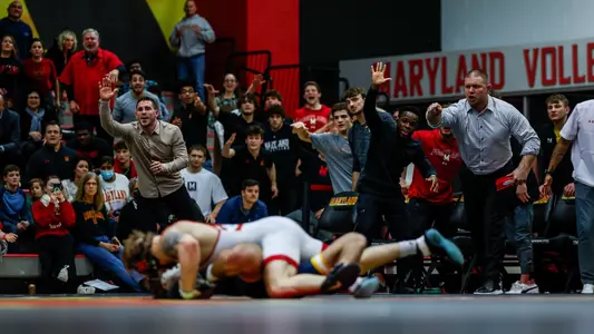 Braxton Brown gets a pin vs. Drexel in February of 2024